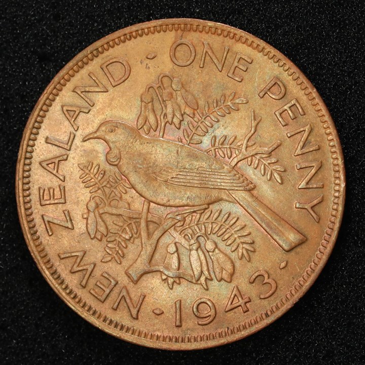 New Zealand Penny 1942 Kv 0/01