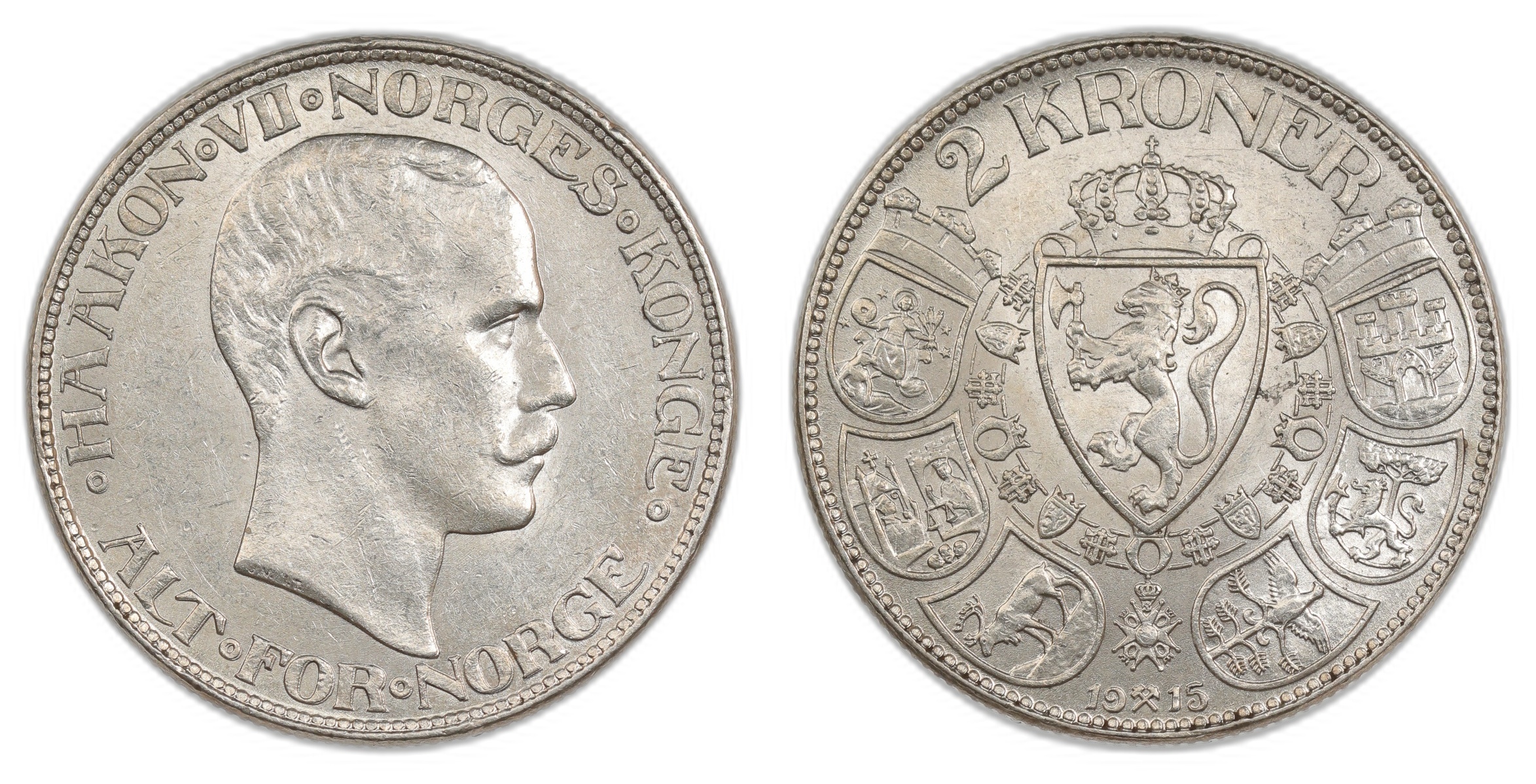 Norge 2 Kroner 1915 Kv 01