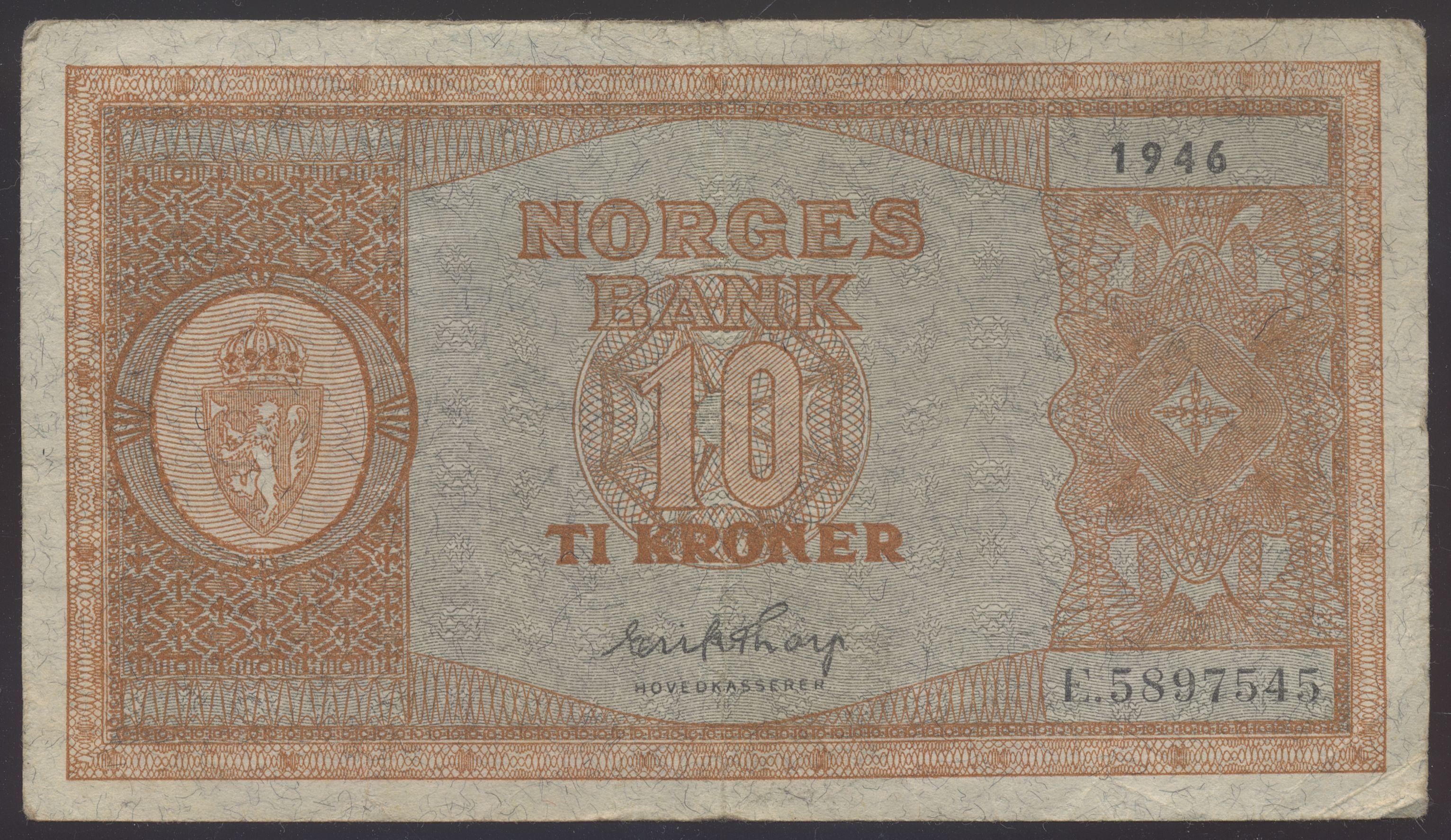 10 Kroner 1946 E Sign. Thorp Kv 1-