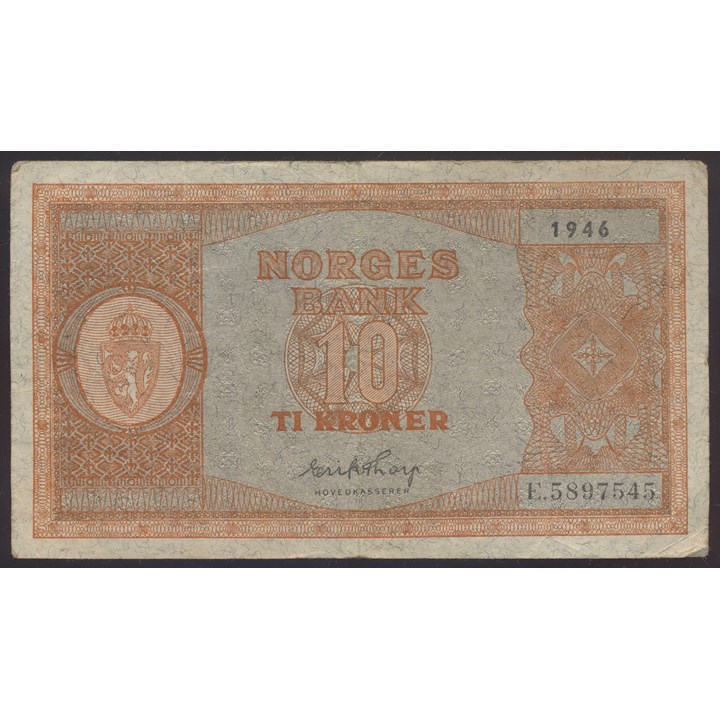10 Kroner 1946 E Sign. Thorp Kv 1-