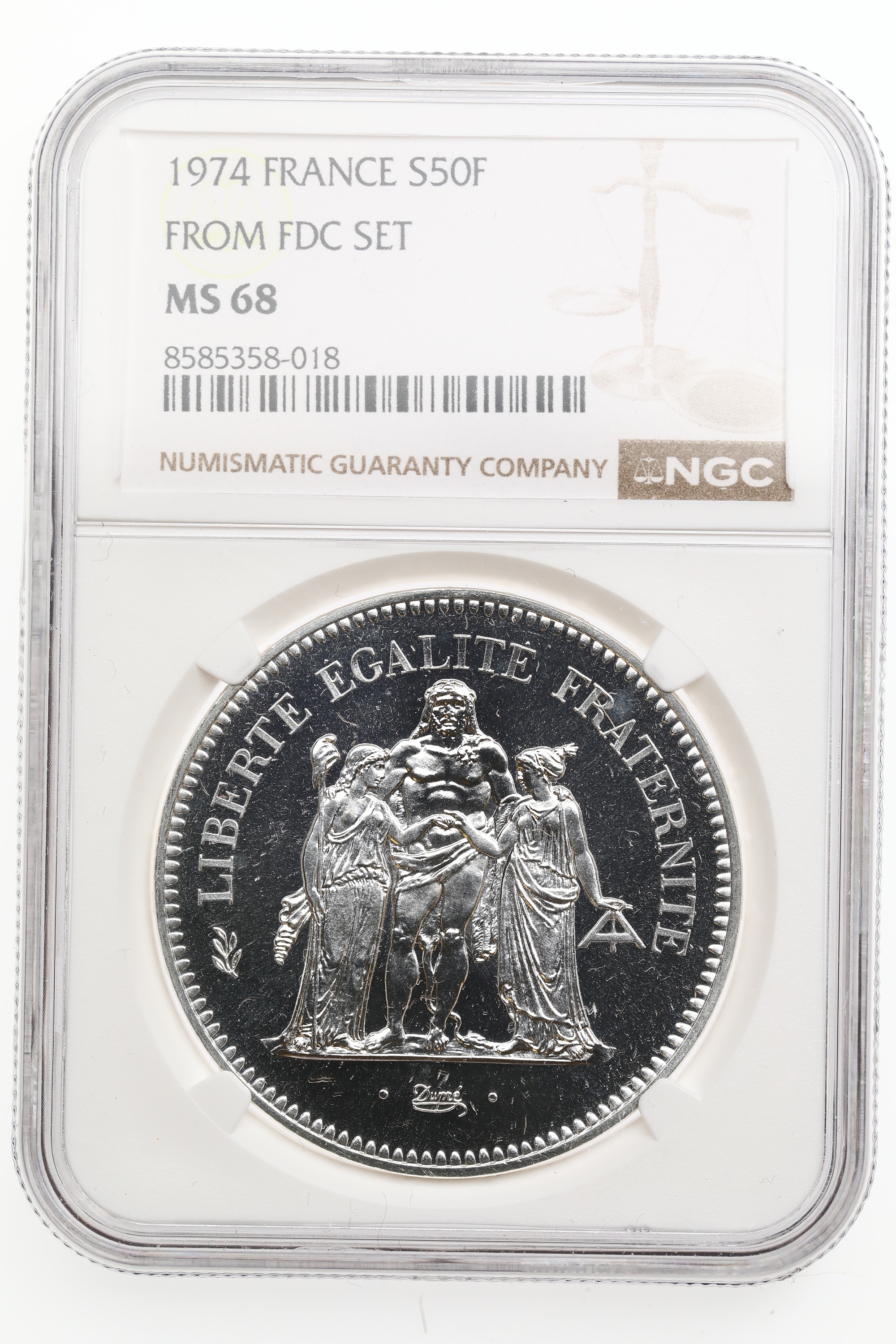 FRANCE 50 FRANCS 1978 Kv: NGC MS68