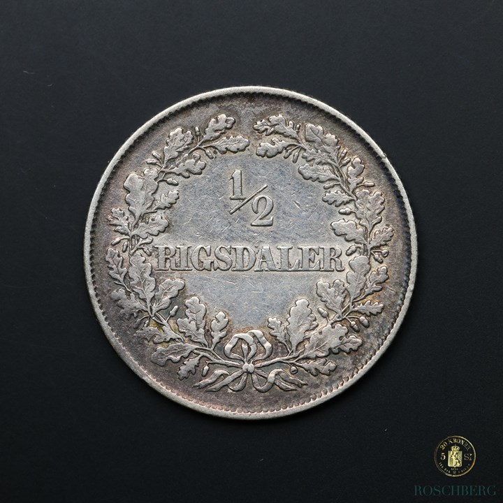 Danmark 1/2 Riksdaler 1855 Kv 1+