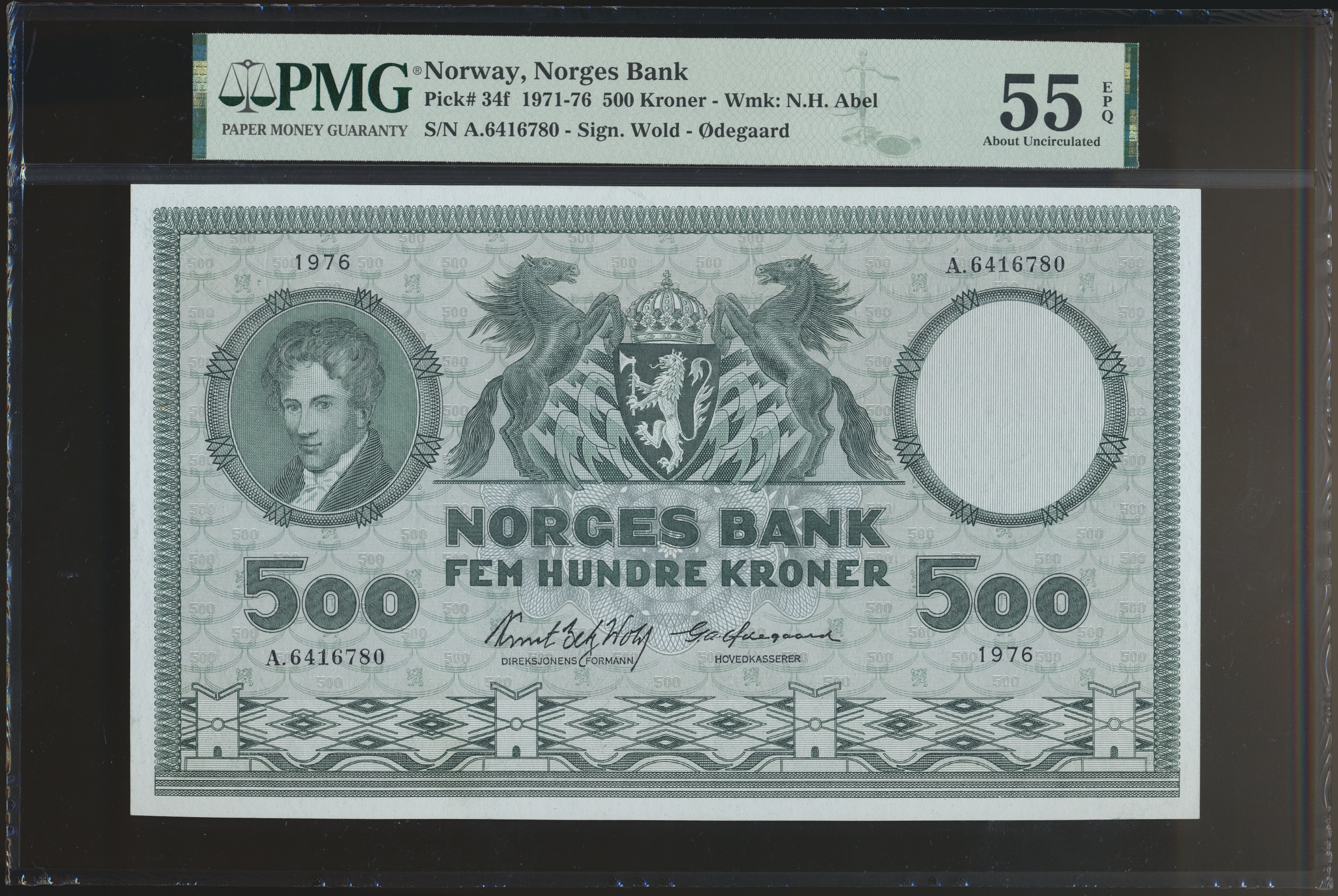 500 Kroner 1976 PMG 55 EPQ