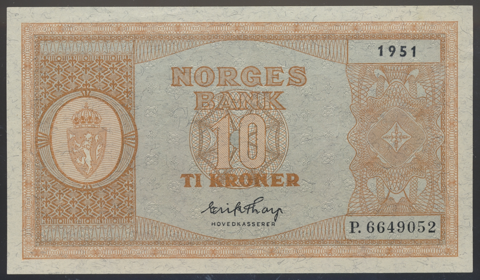 10 Kroner 1951 P Kv 0/01