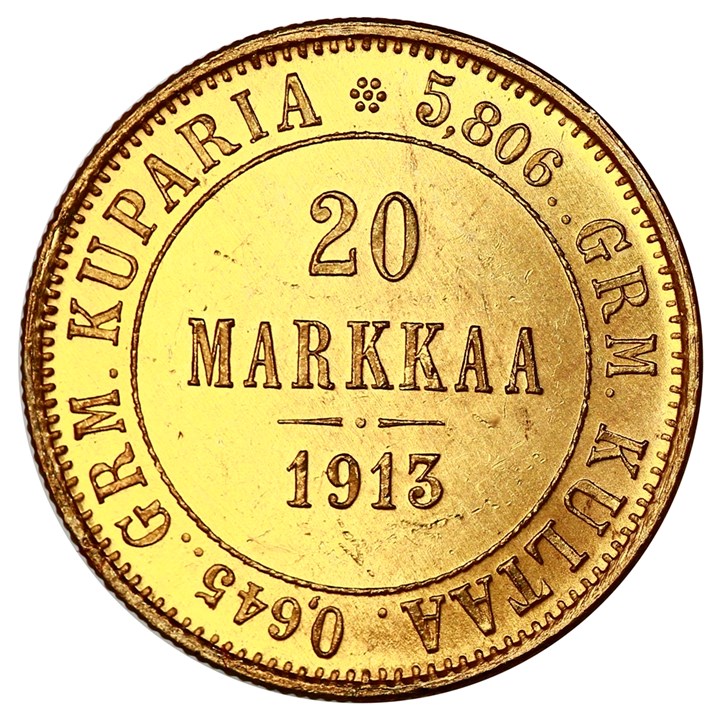 Finland 20 Markkaa 1913 S Kv 0/01