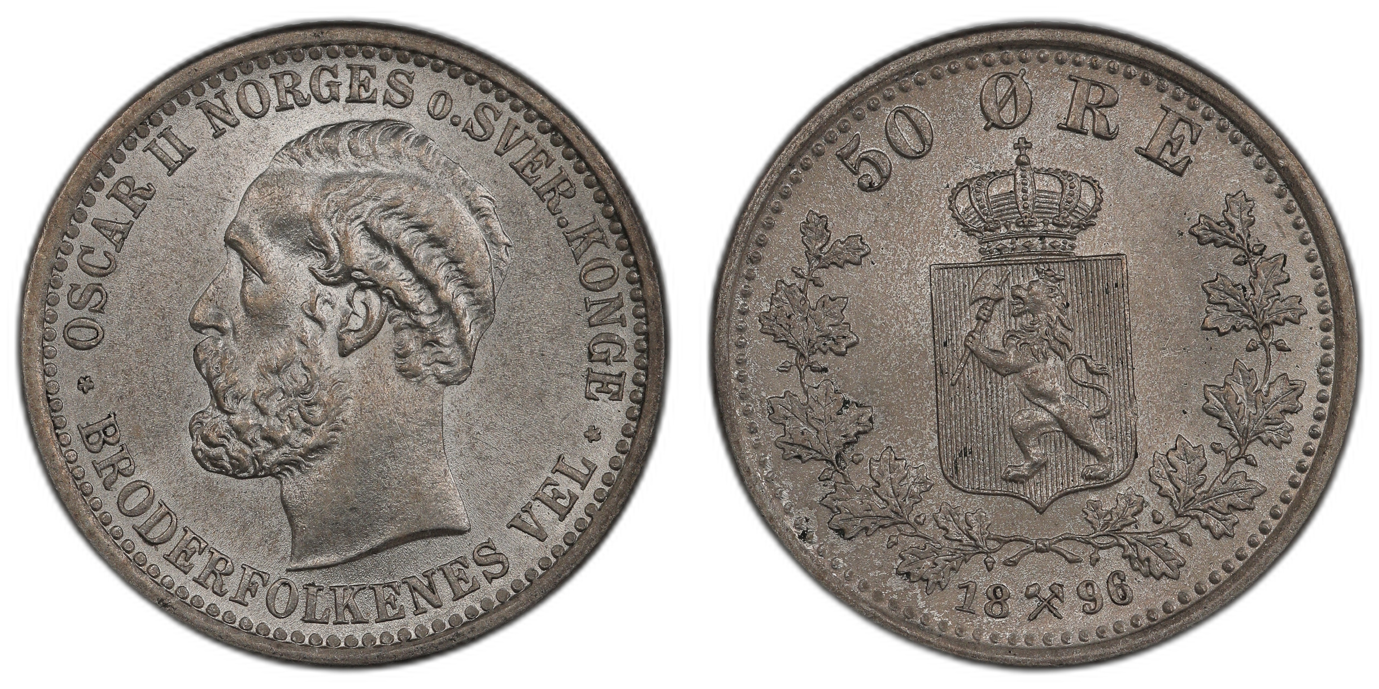 Norge 50 Øre 1896 Kv: 0