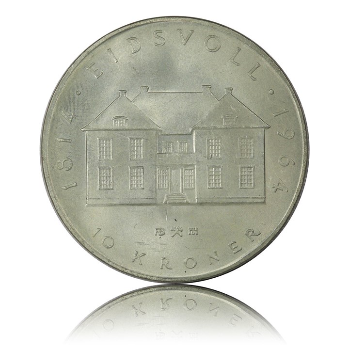 10 Kroner 1964 Sølv