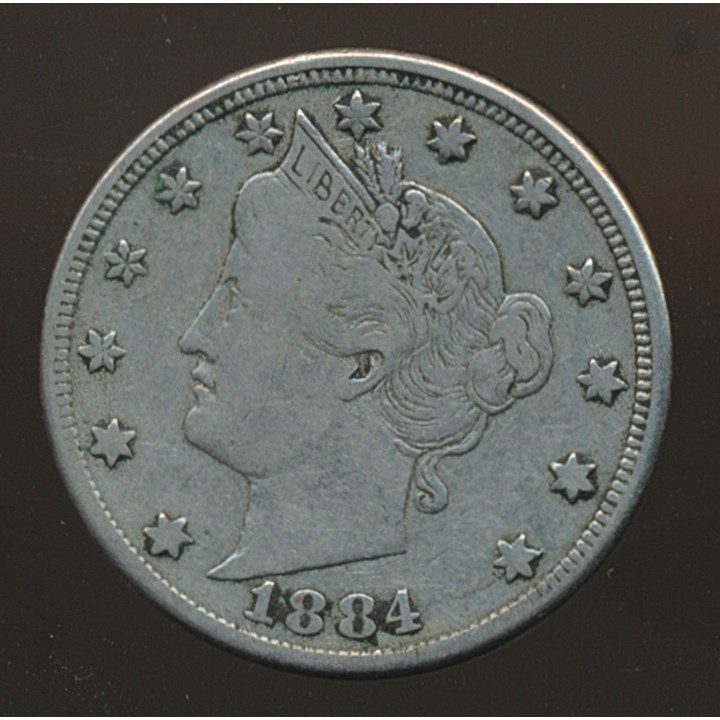 USA 5 Cents 1884 VF