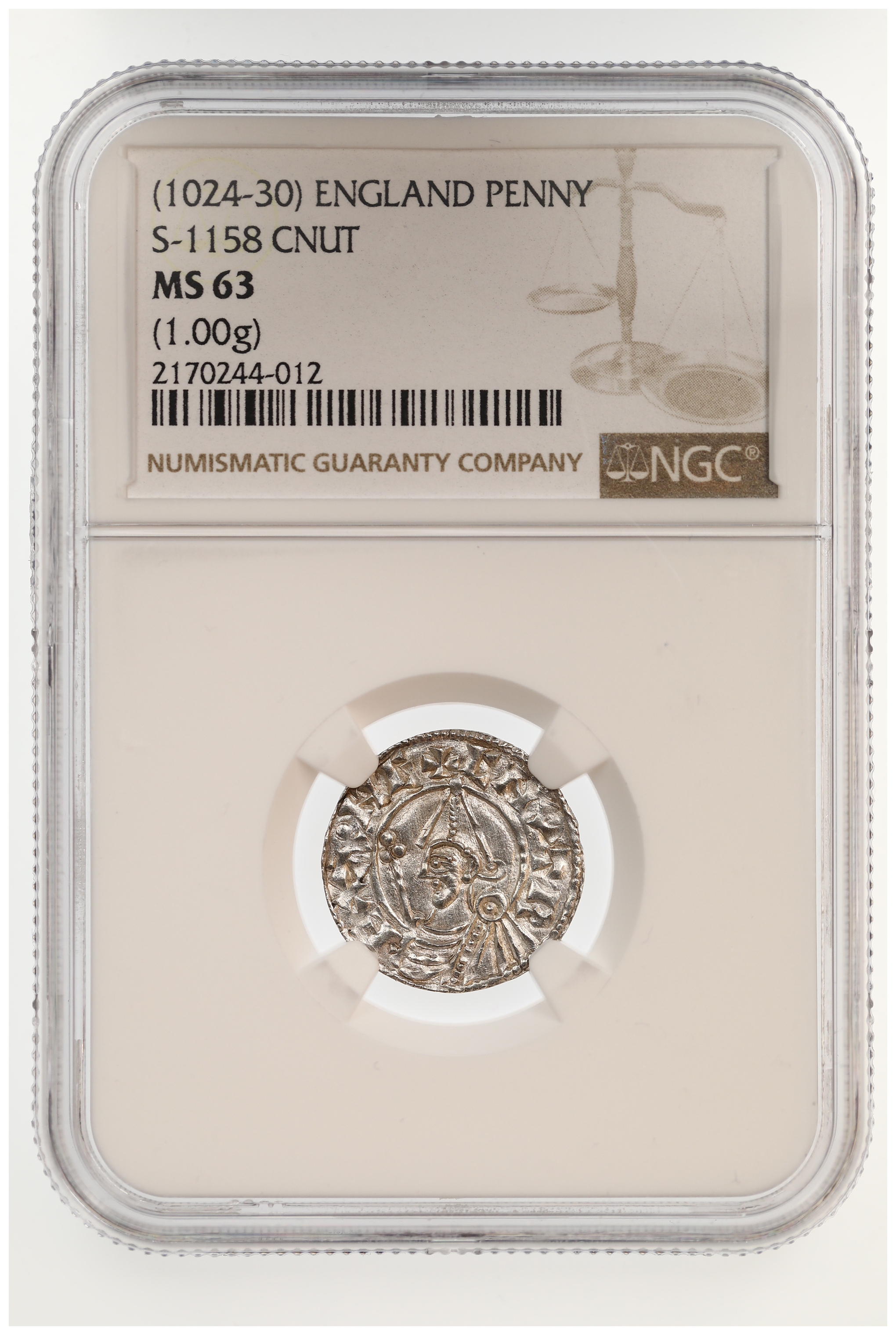 England Penny 1024-30 Kv: NGC MS63