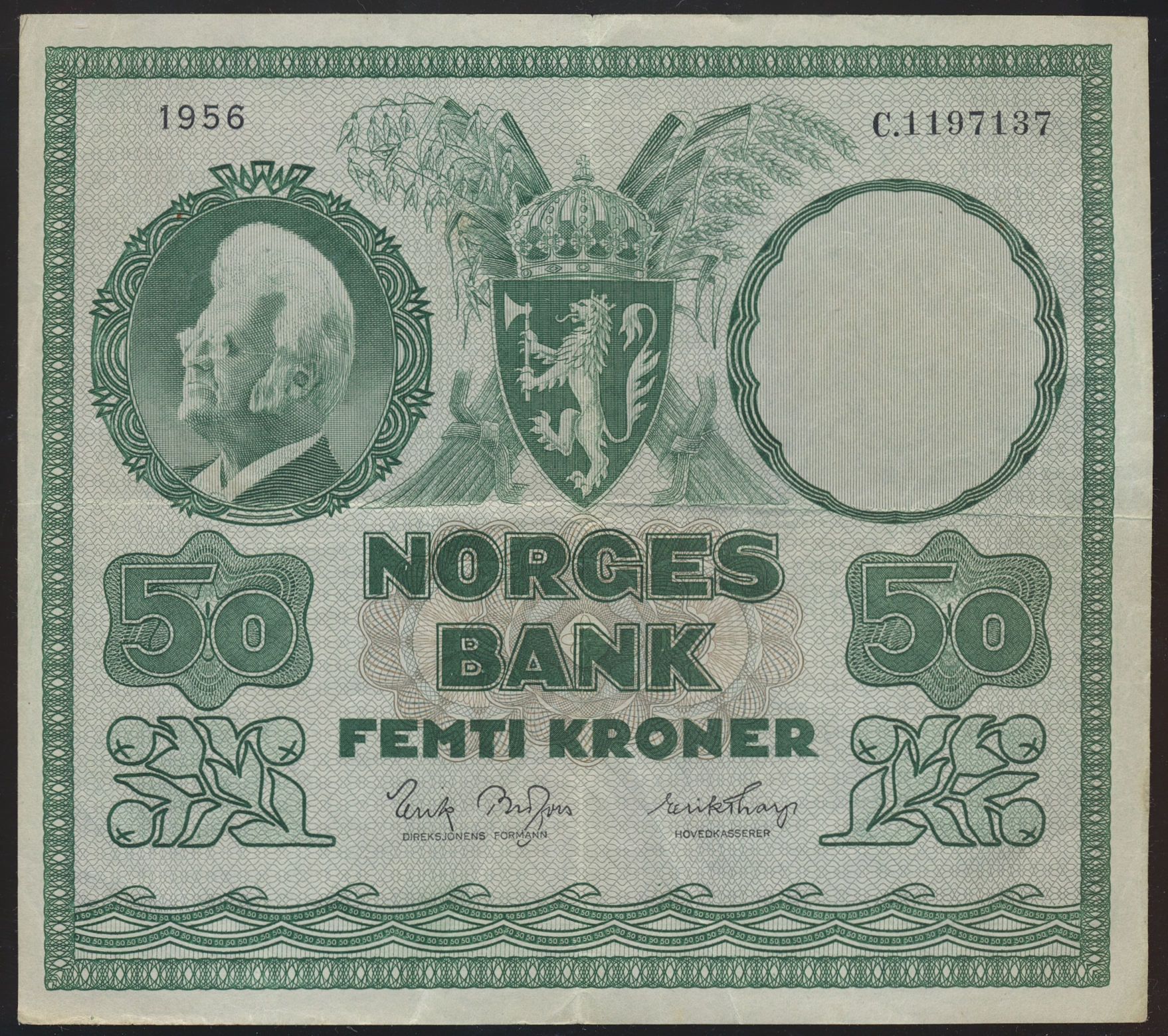 Norge 50 Kroner 1956 C  Kv: 1