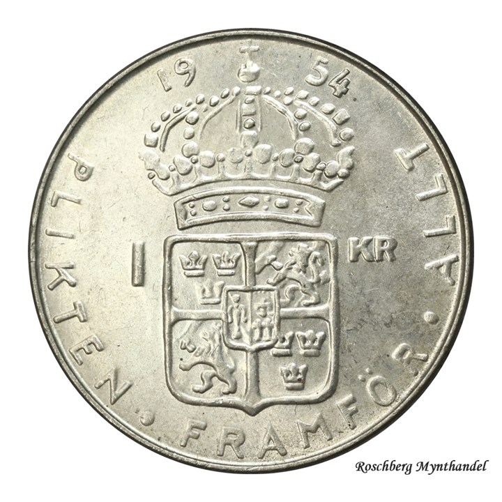 Sverige 1 Krona 1954 Kv 0
