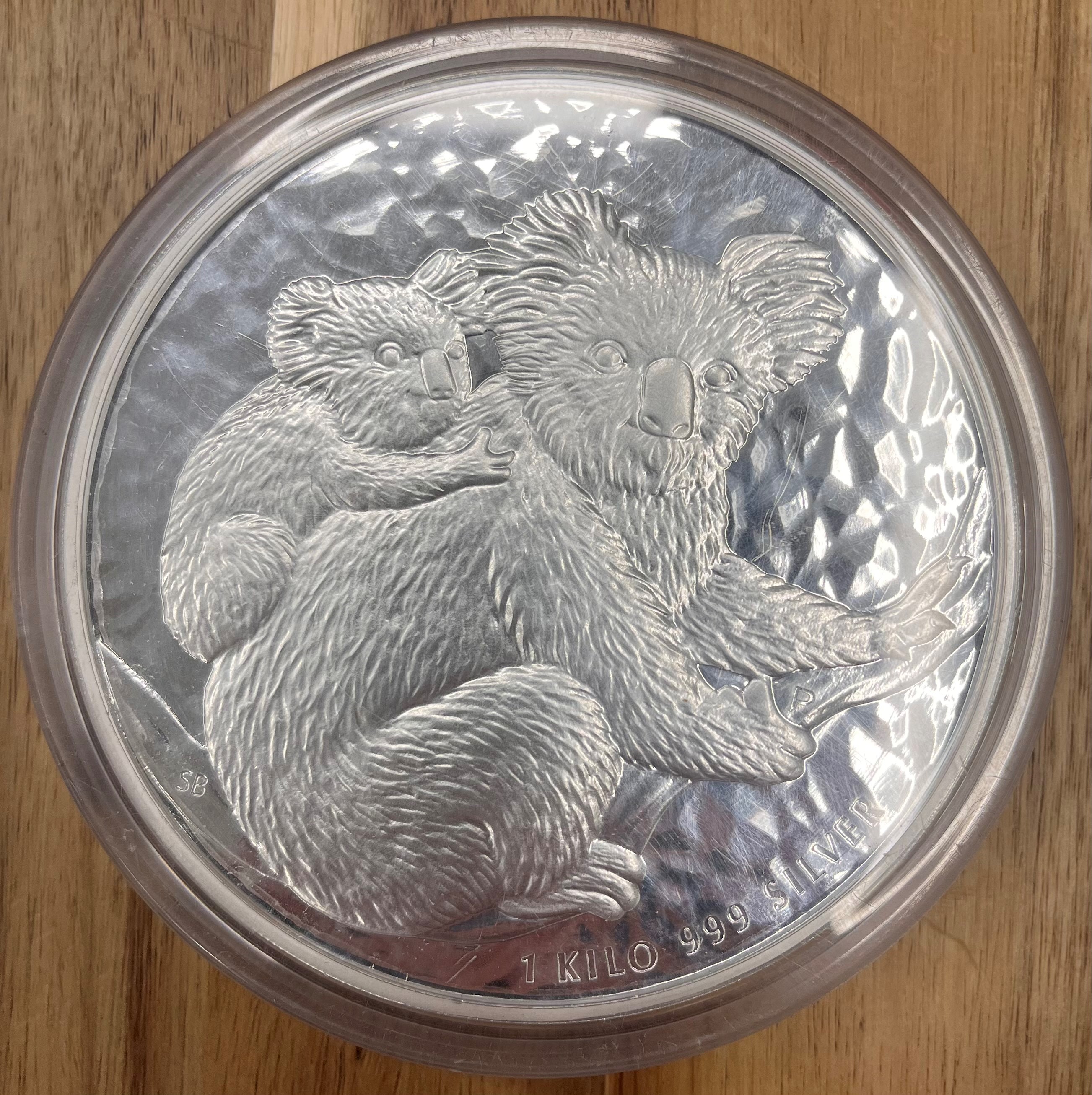 Australia Koala 2008 1 Kilo 999 Sølv UNC