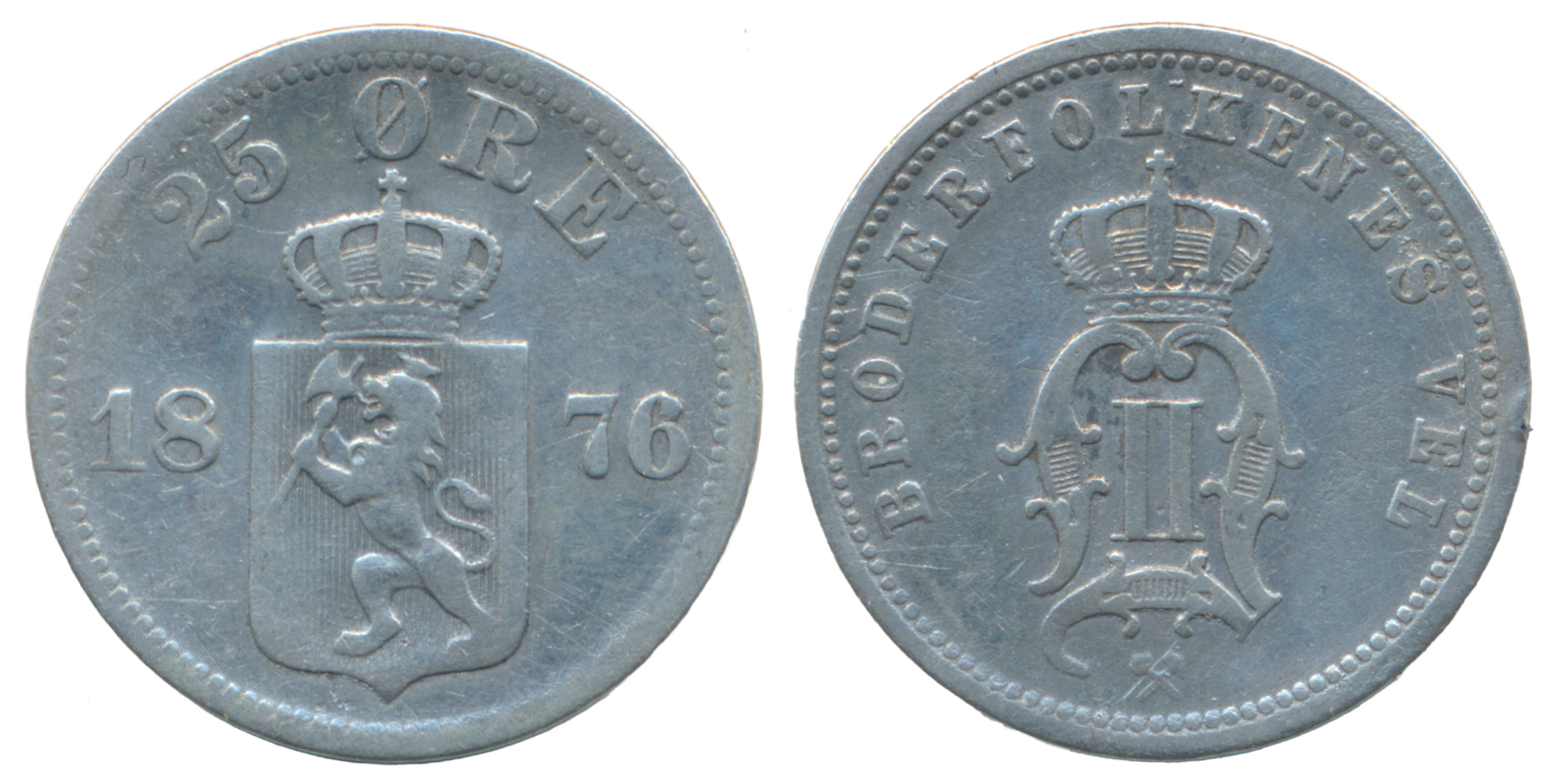 25 Øre 1876 Kv 1