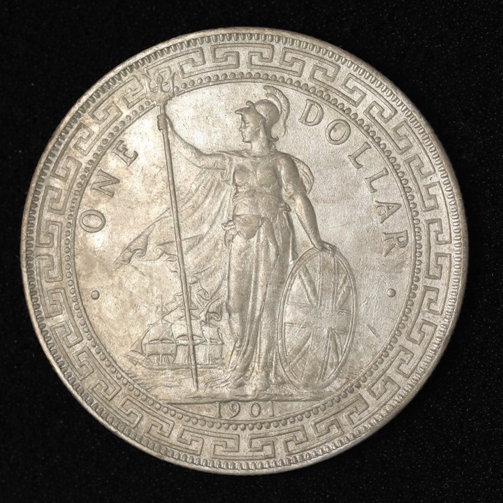 England Trade Dollar 1901 Kv 01, renset