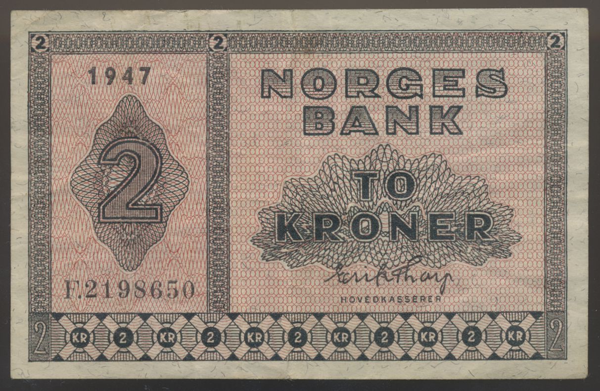 2 Kroner 1947 F Kv 1