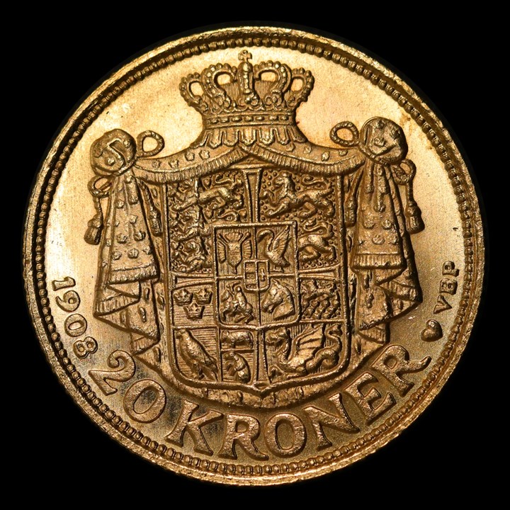 Denmark 20 Kroner 1908 UNC