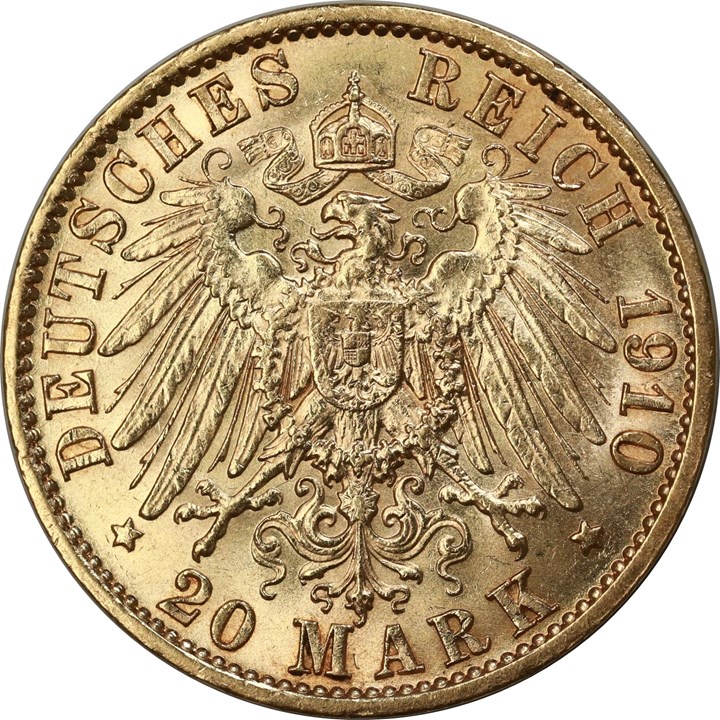 Tyskland 20 Mark 1910 A Kv 01