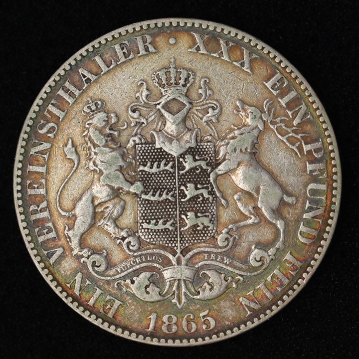 Tyskland Thaler 1865 Kv 1+