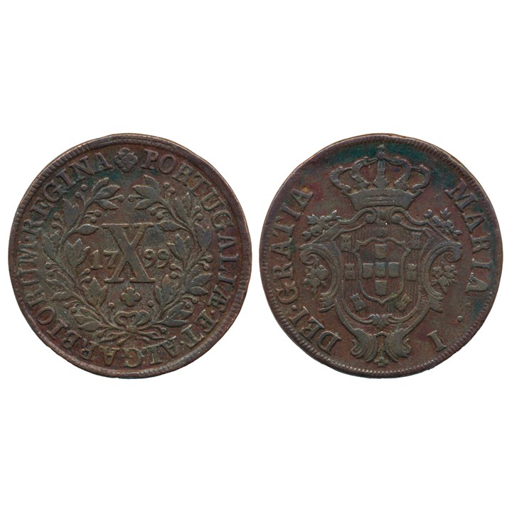 Portugal 10 Reis 1799 VF