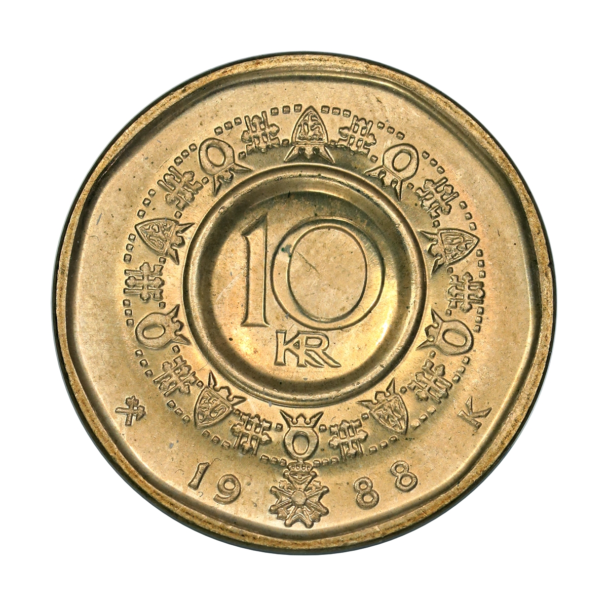 10 Kroner 1988 Kv 0