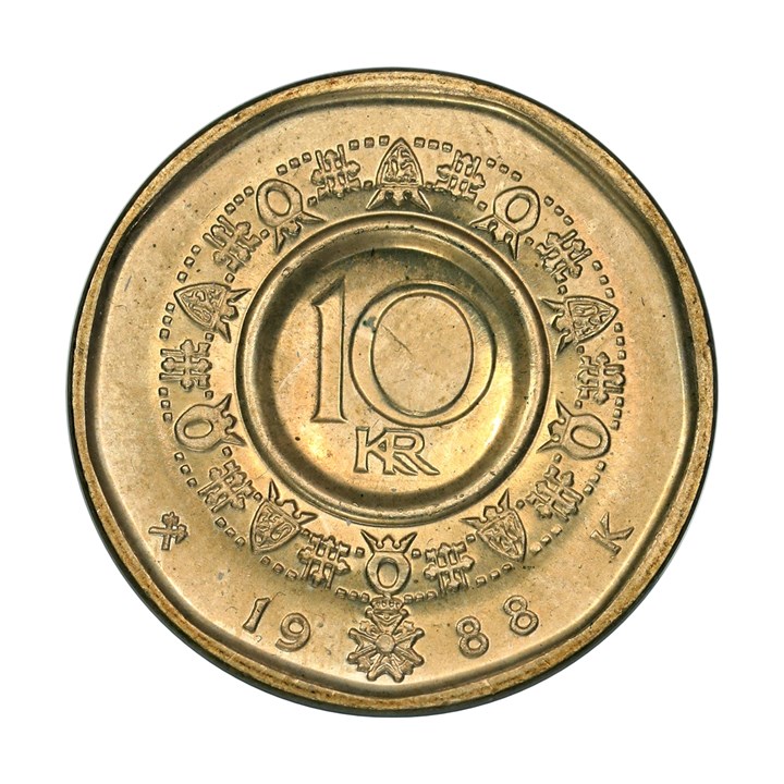 10 Kroner 1988 Kv 0