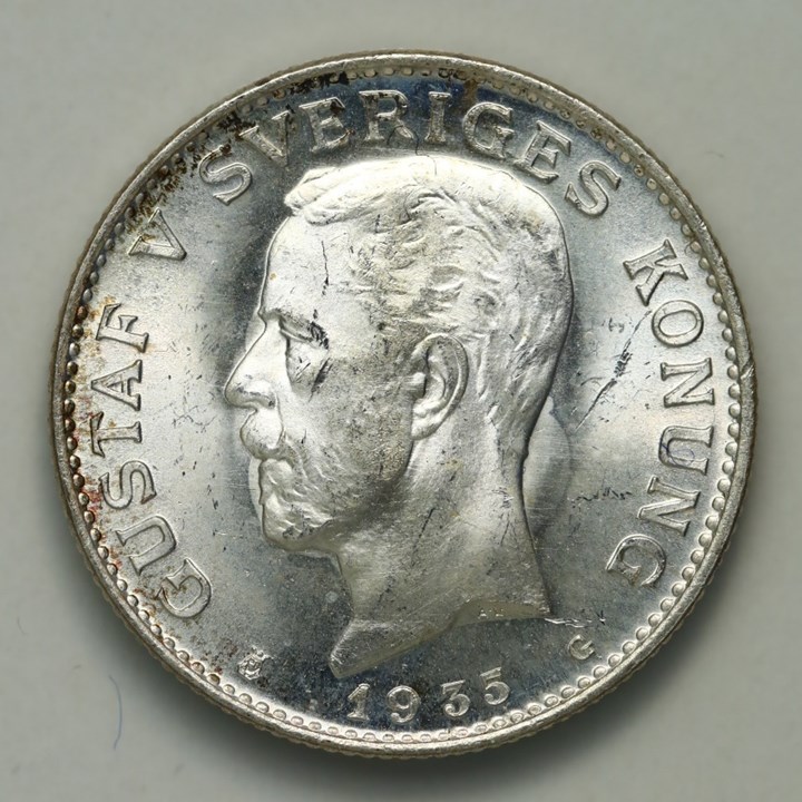 Sverige 1 Krona 1935 Kv 0/01