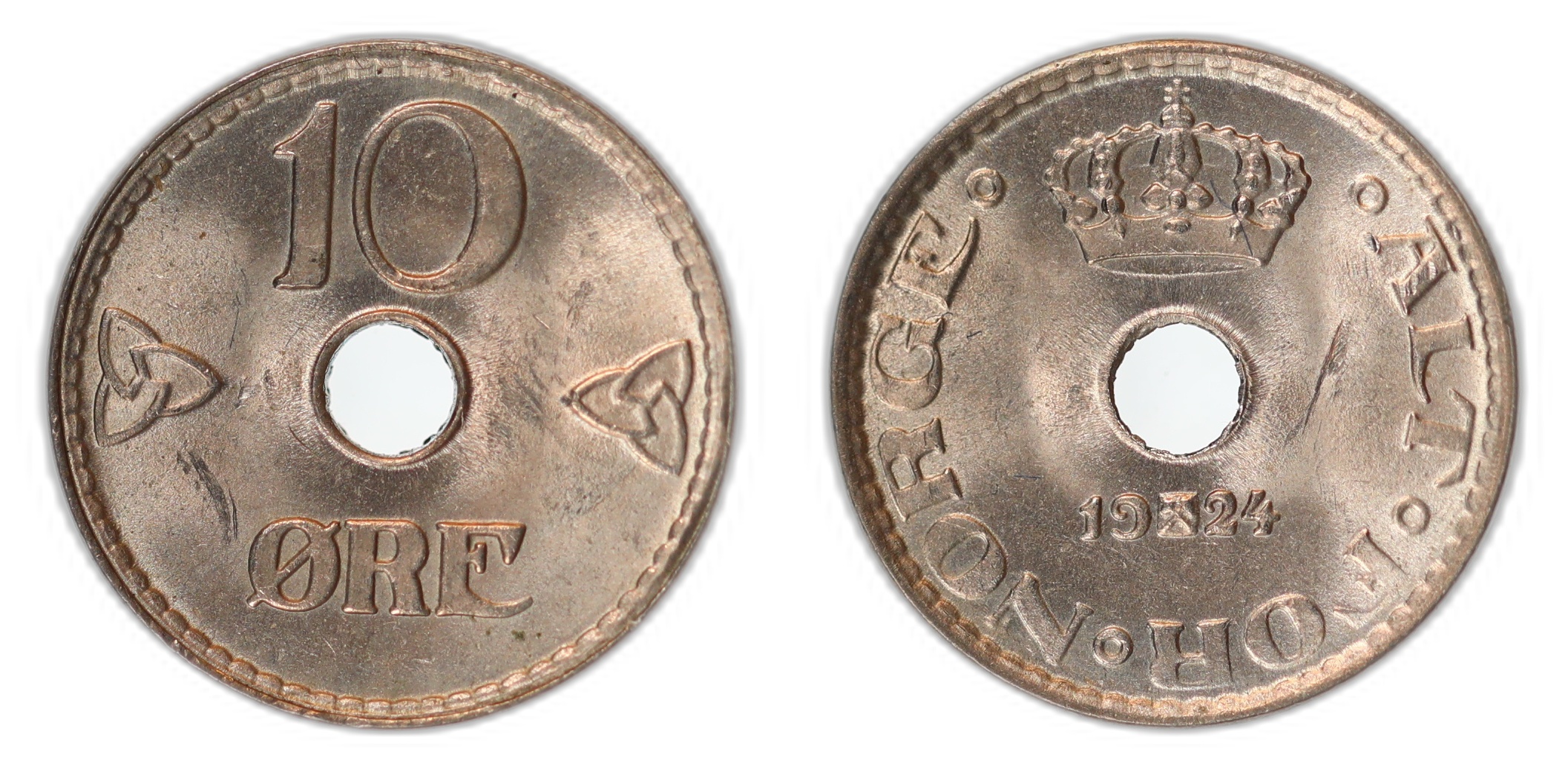 Norge 10 Øre 1924 Kv 0