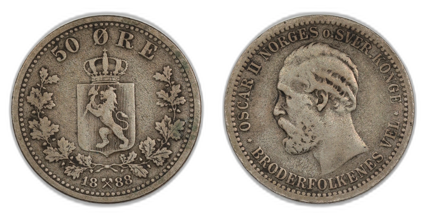 Norge 50 Øre 1888 Kv 1