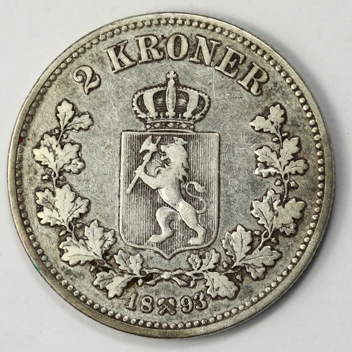 2 Kroner 1893 Kv 1