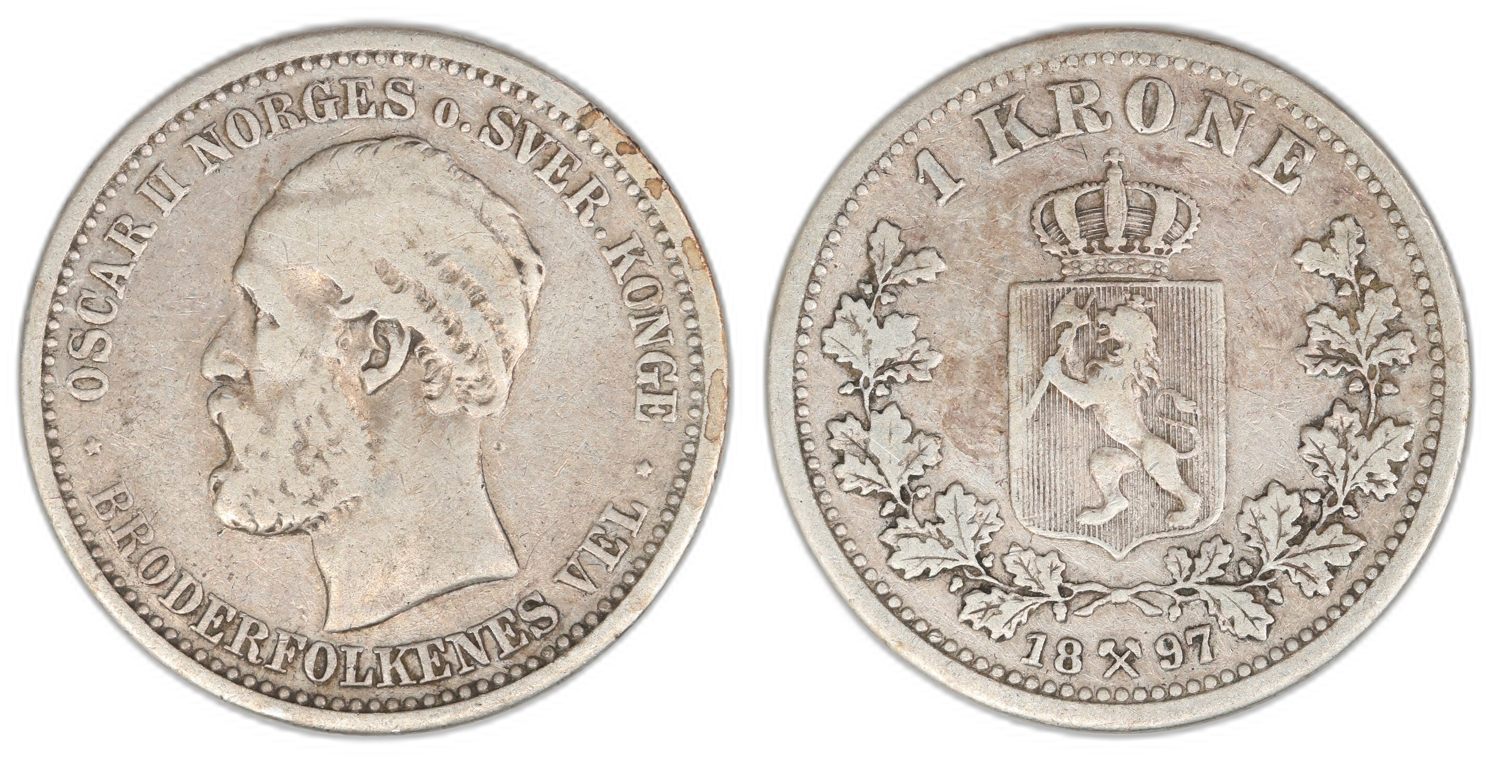 Norge 1 Krone 1897  Kv: 1