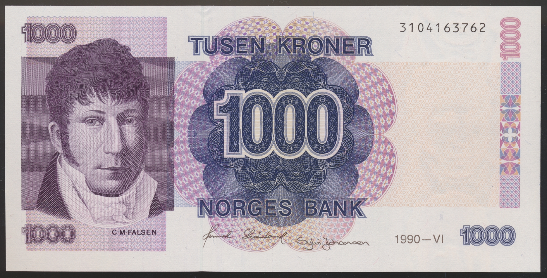 1000 Kroner 1990 Kv 0-