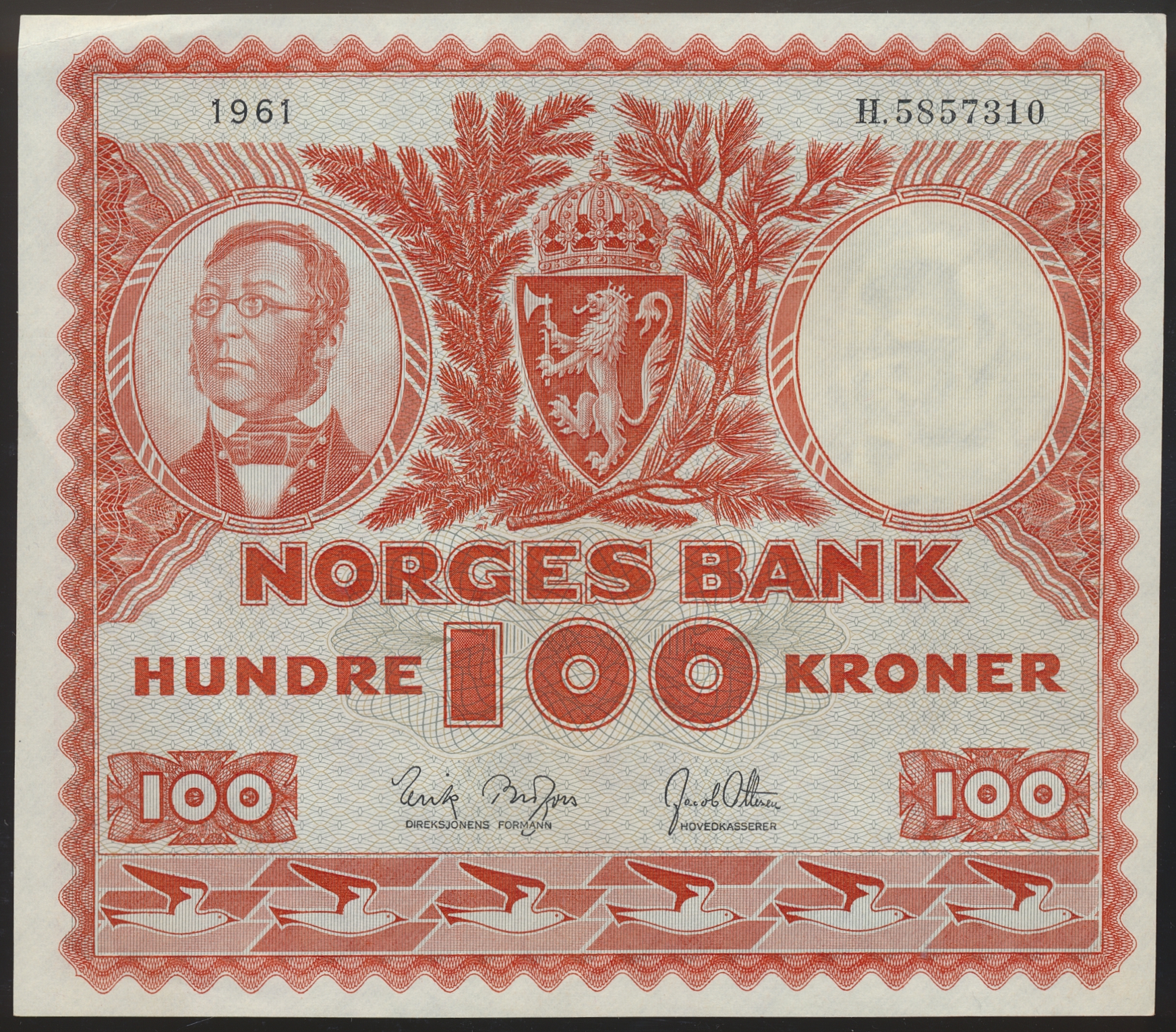 100 Kroner 1961 H Kv 01