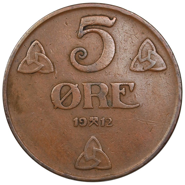 5 Øre 1912 Kv 1