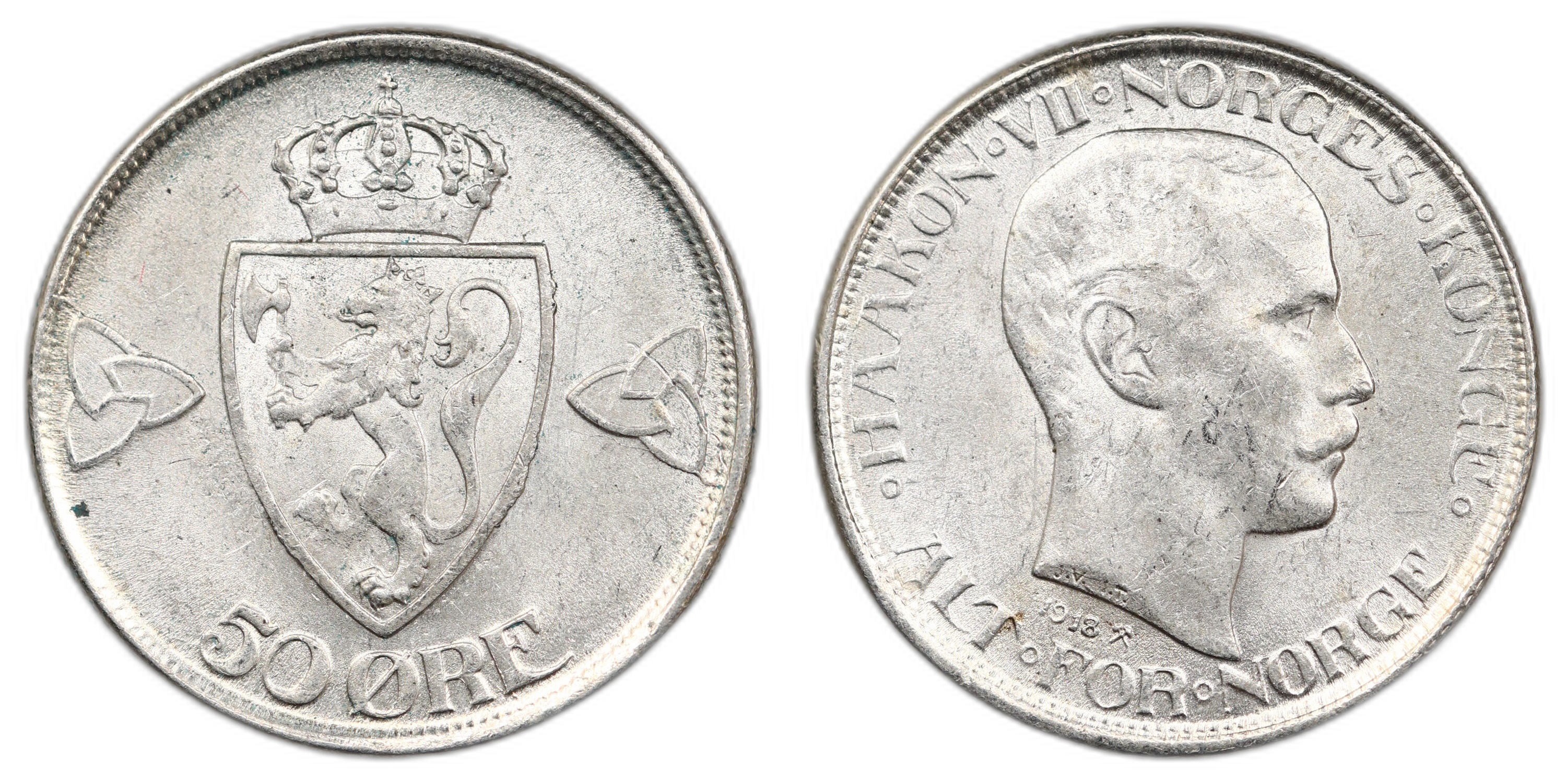 Norge 50 Øre 1918 Kv: 0/01