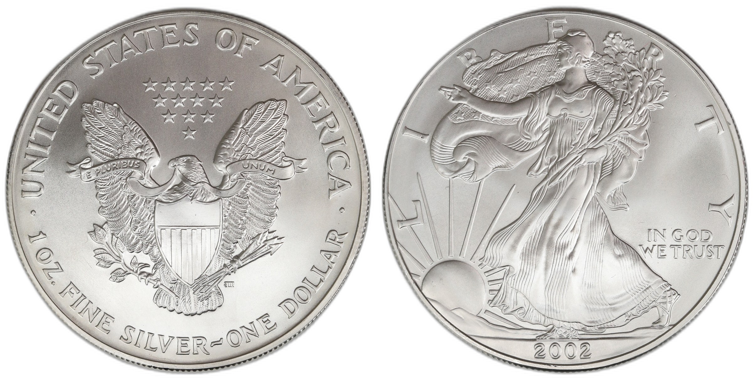 USA Silver Eagle 2002  Kv: UNC