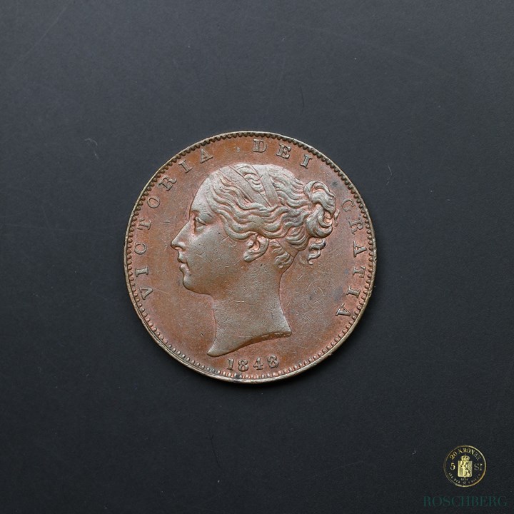 Great Britain Farthing 1848 Kv AU
