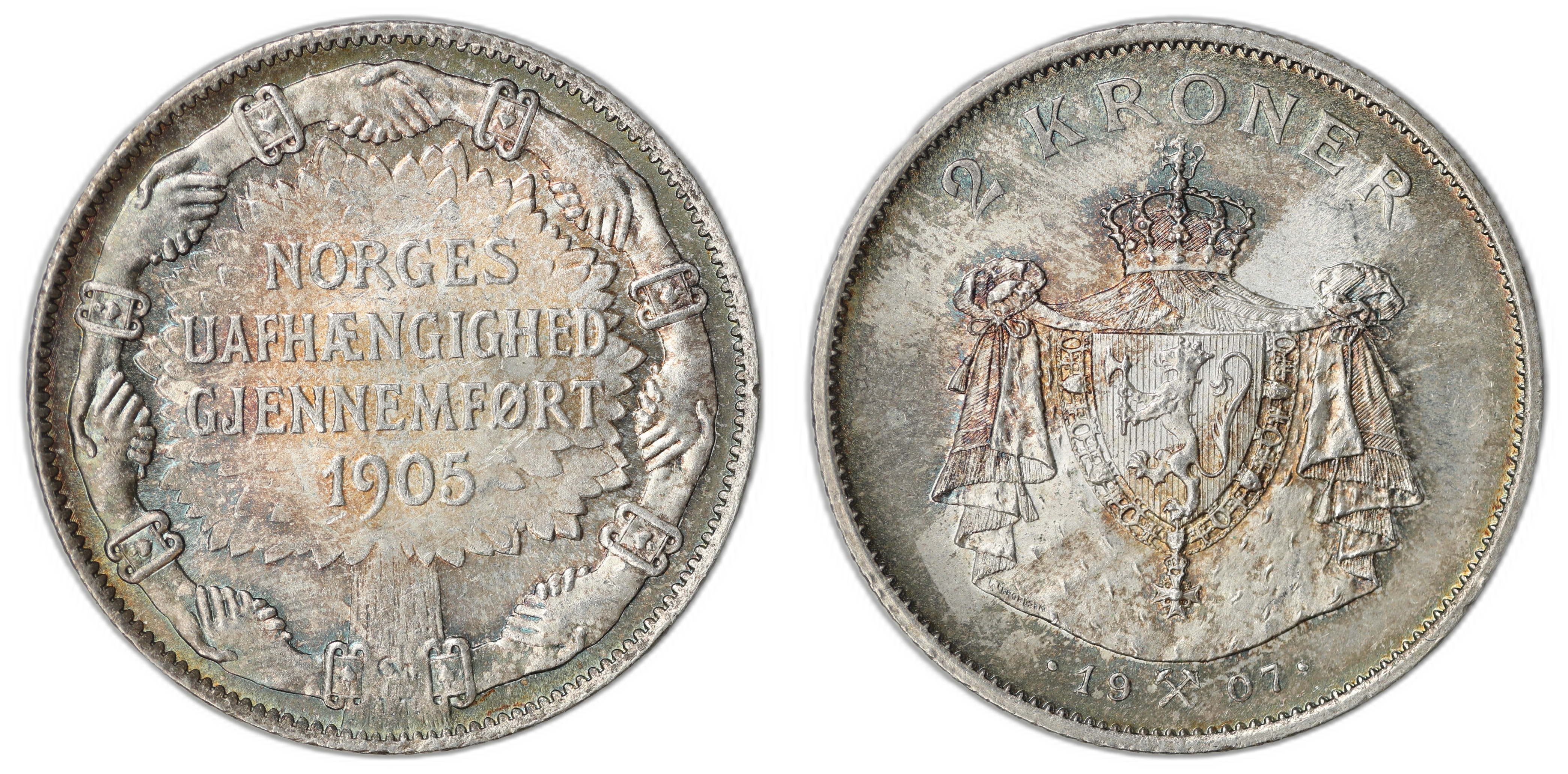 Norge 2 Kroner 1907  Kv: 0