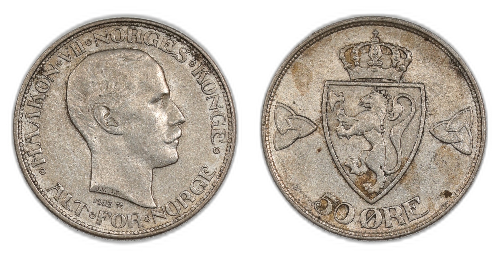 Norge 50 Øre 1913 Kv 1+