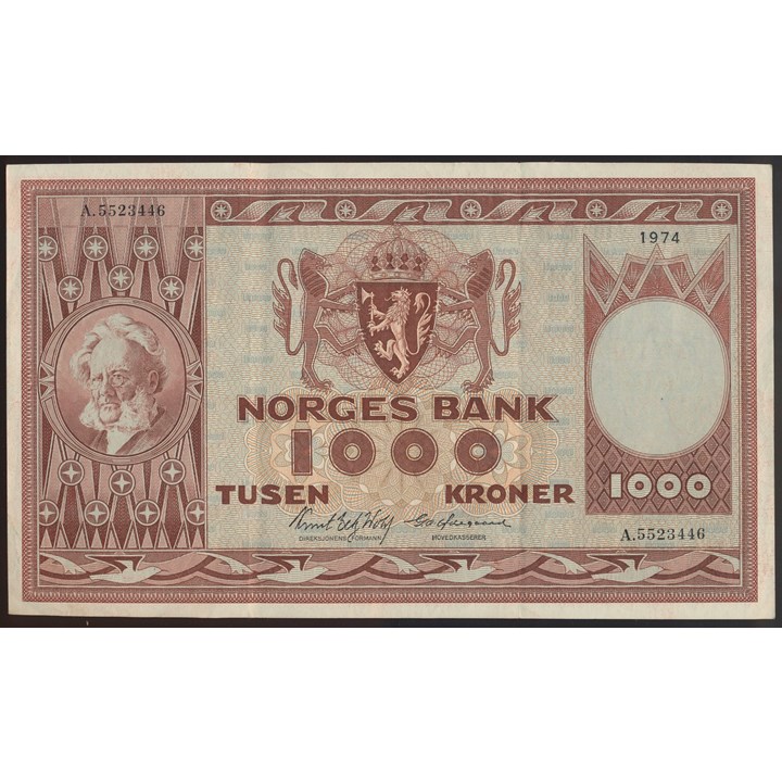 1000 Kroner 1974 A Kv 1+