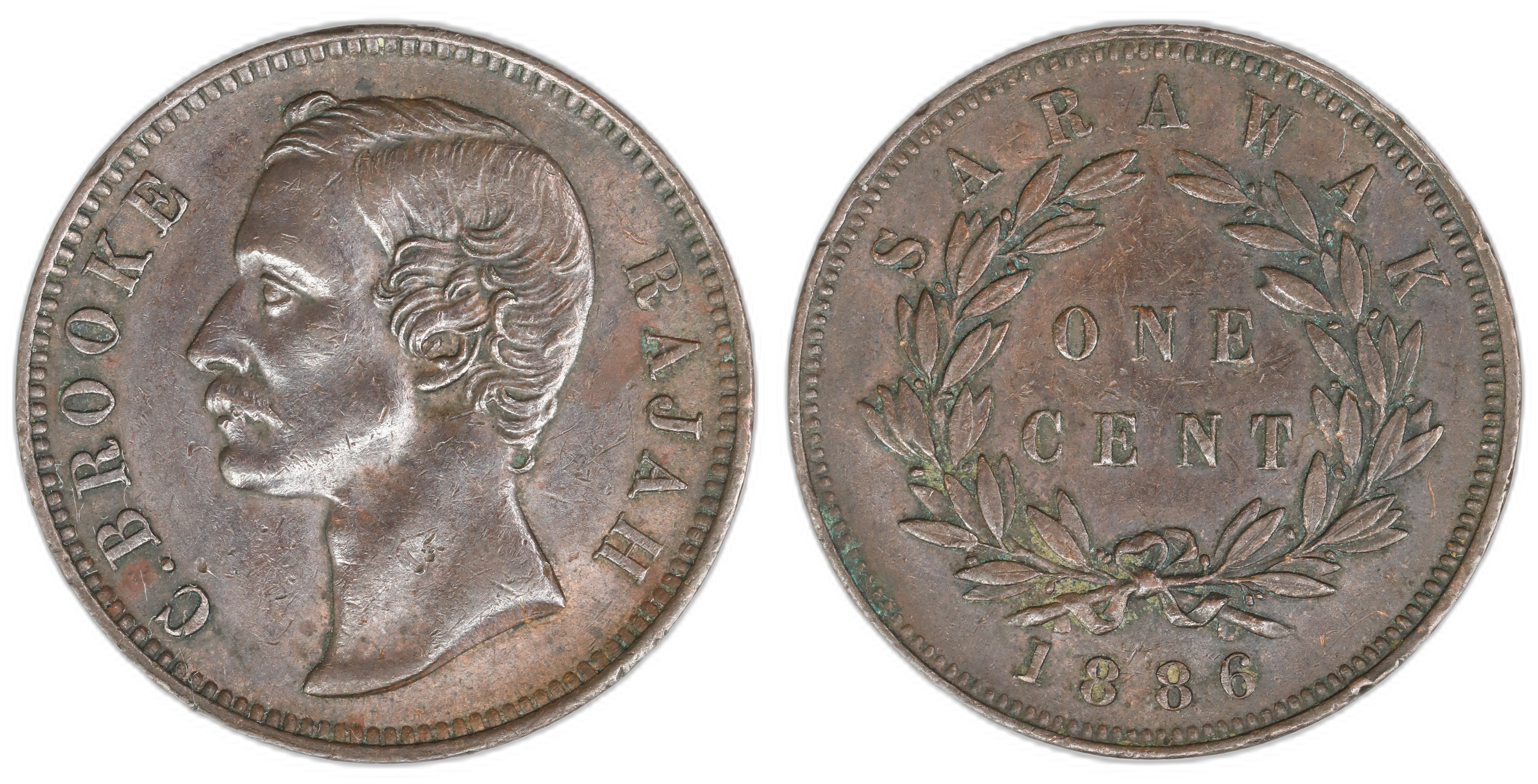 Sarawak 1 Cent 1886  Kv: VF