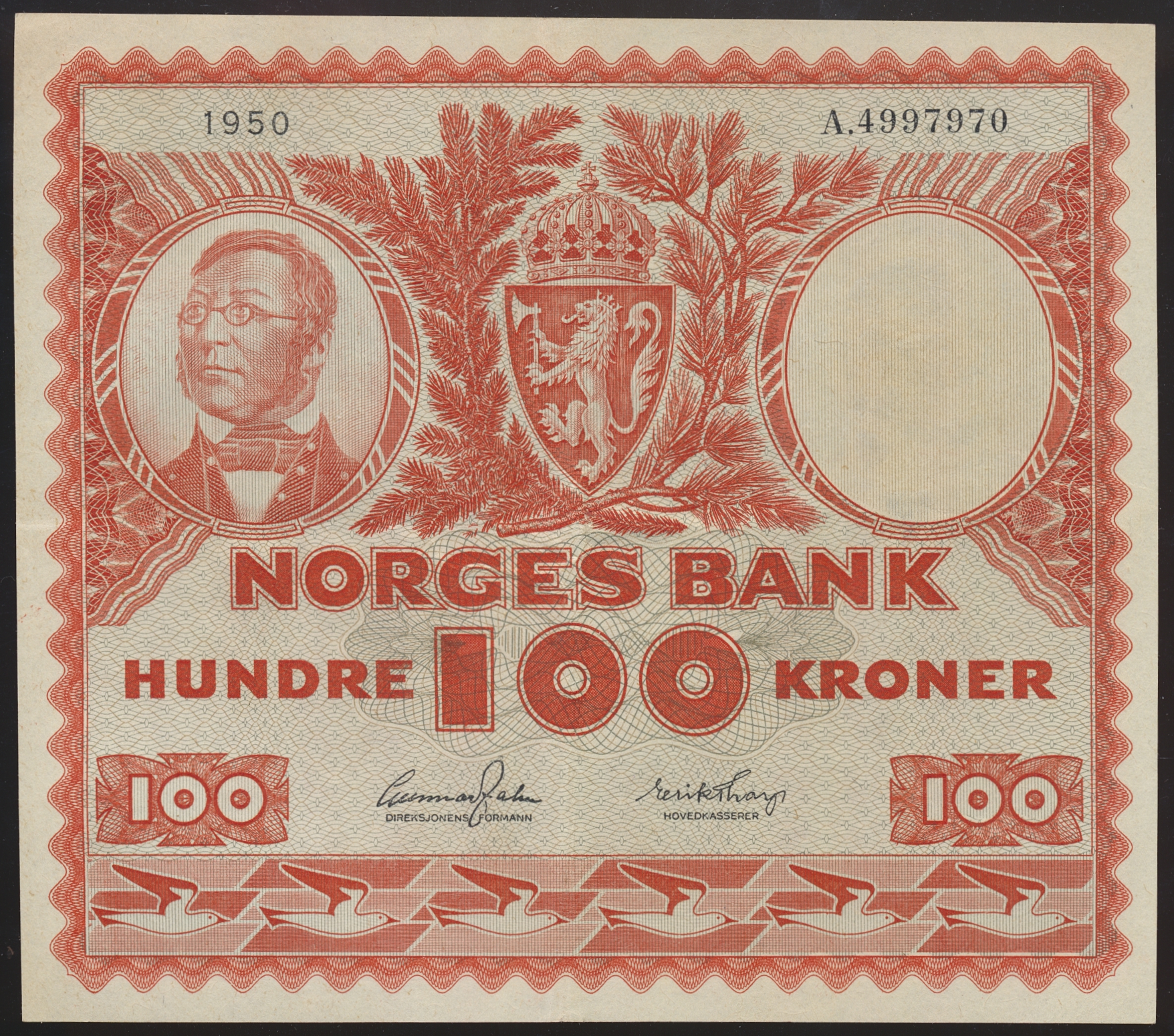100 Kroner 1950 A Kv 1+