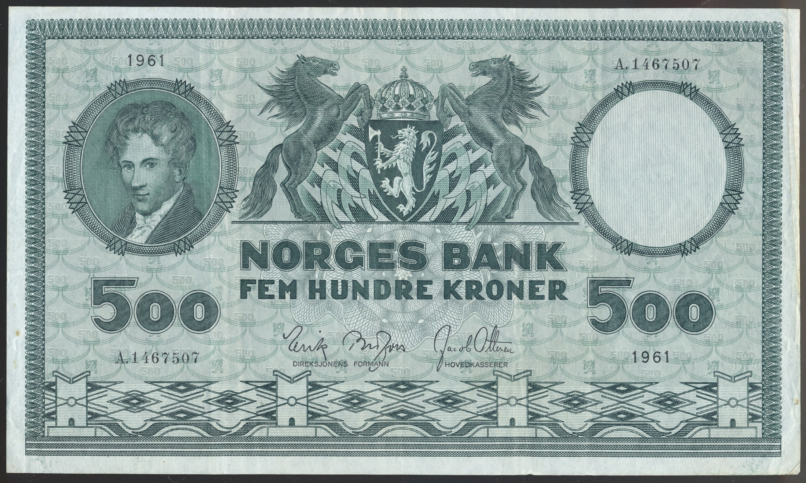 500 Kroner 1961 A Kv 1