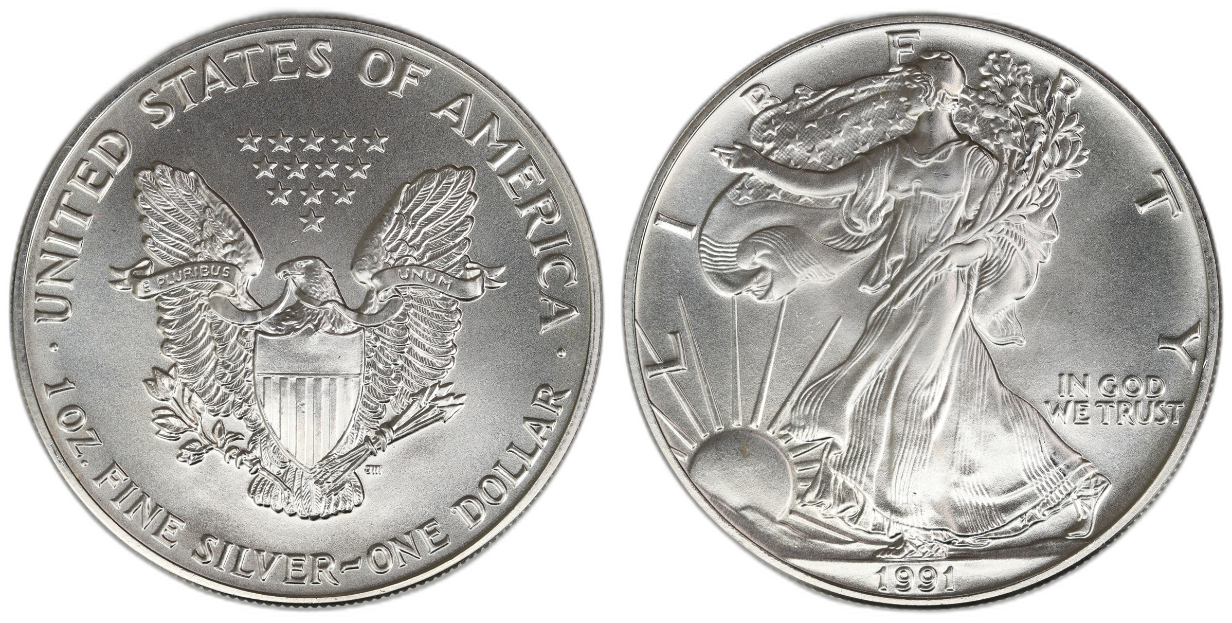 USA Silver Eagle 1991  Kv: UNC