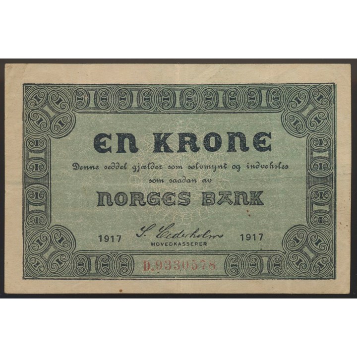 1 Krone 1917 D Kv 1