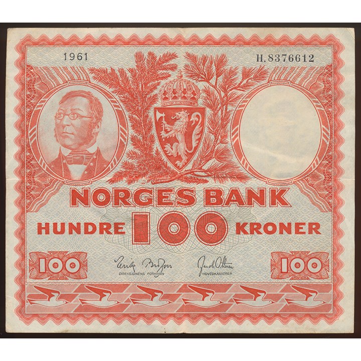 100 Kroner 1961 H Kv 1