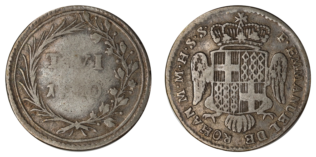 Malta 6 Tari 1780  Kv: F)(VF