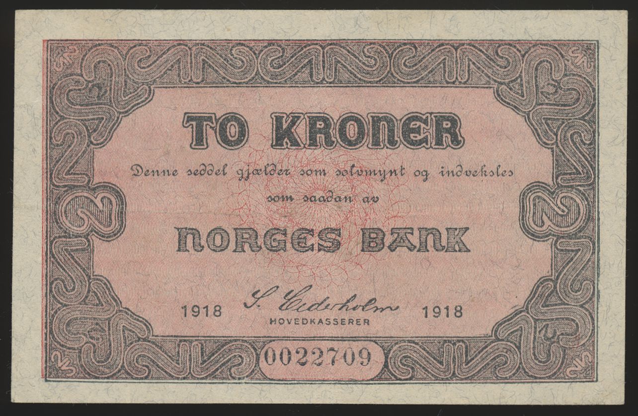 2 Kroner 1918 Kv g1+