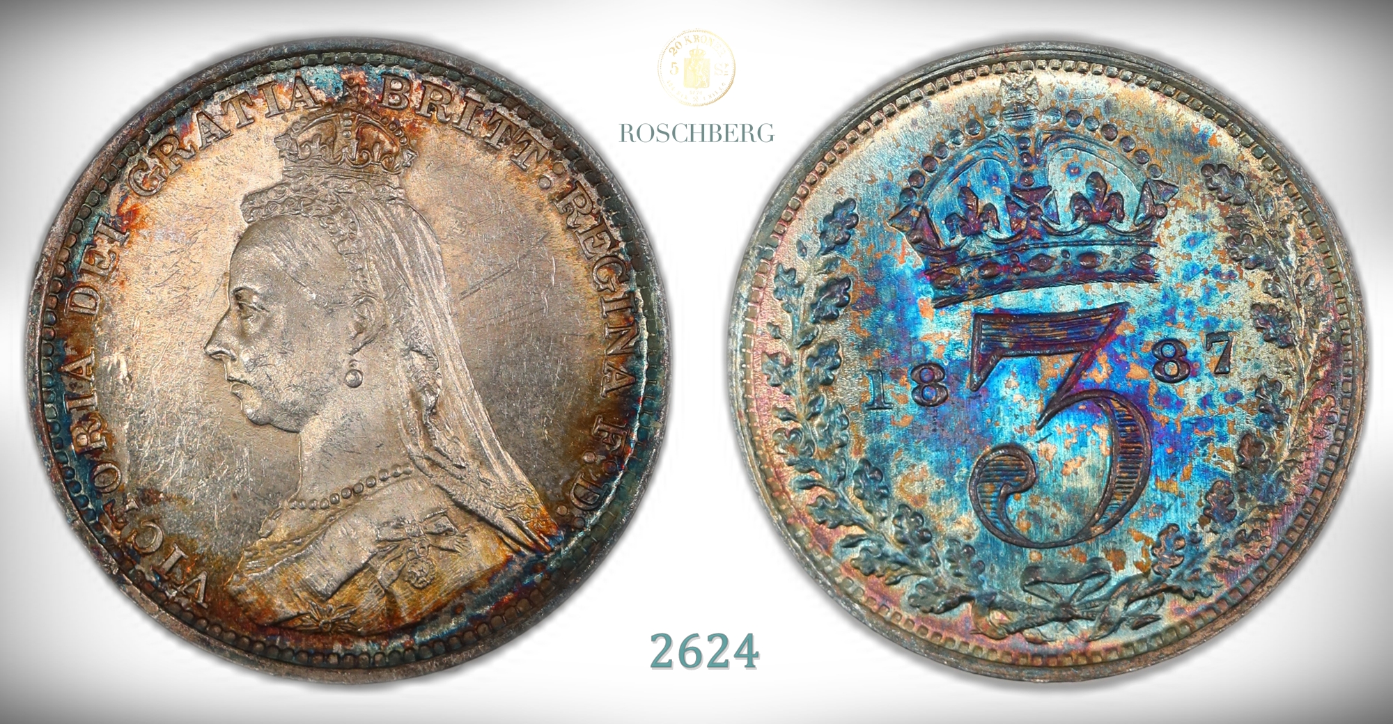 Great Britain 3 Pence 1887  Kv: UNC