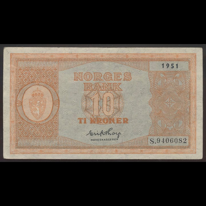 10 Kroner 1951 S Kv 1+