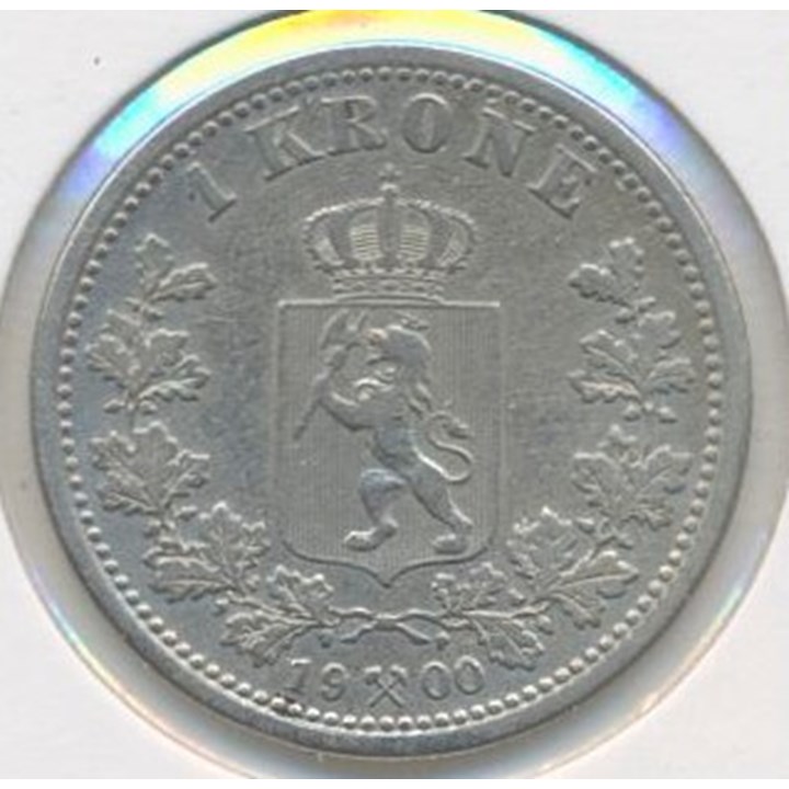 1 Krone 1900 Kv 1 renset